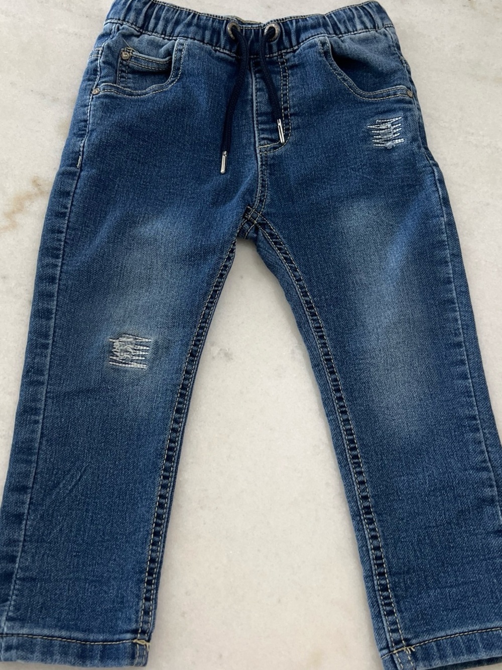 Blue denim jeans